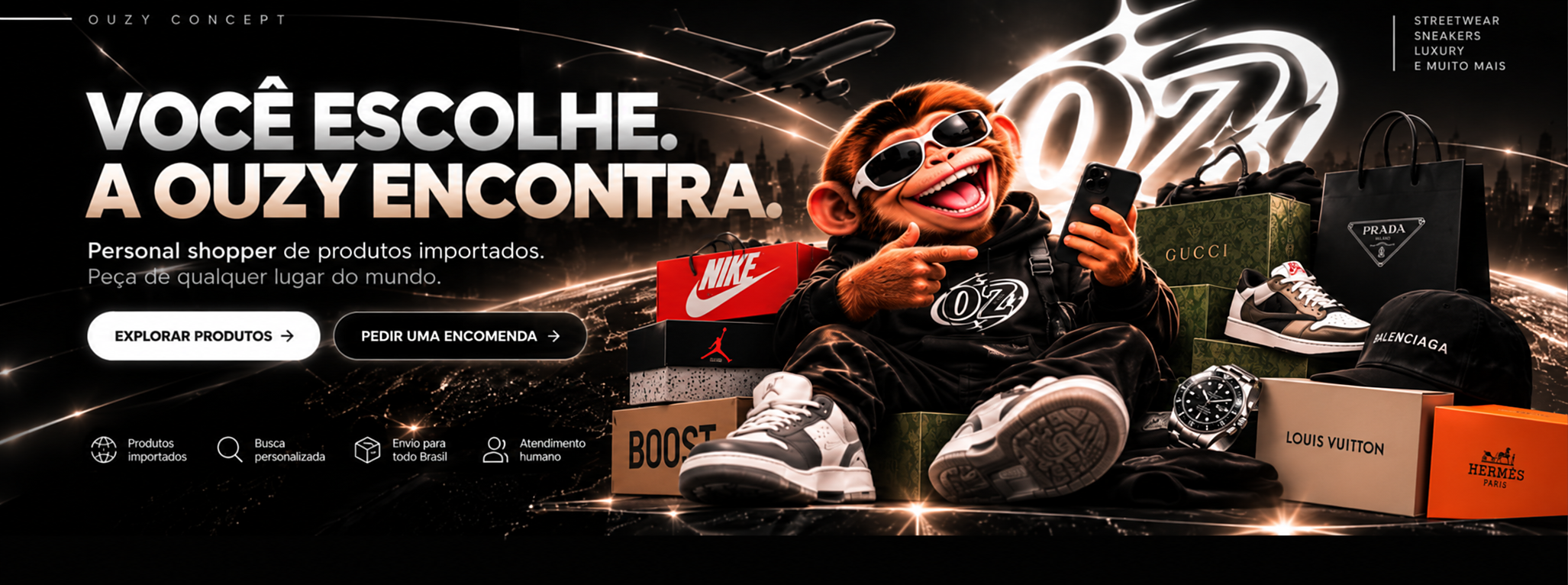 OUZY Concept — você escolhe, a OUZY encontra.