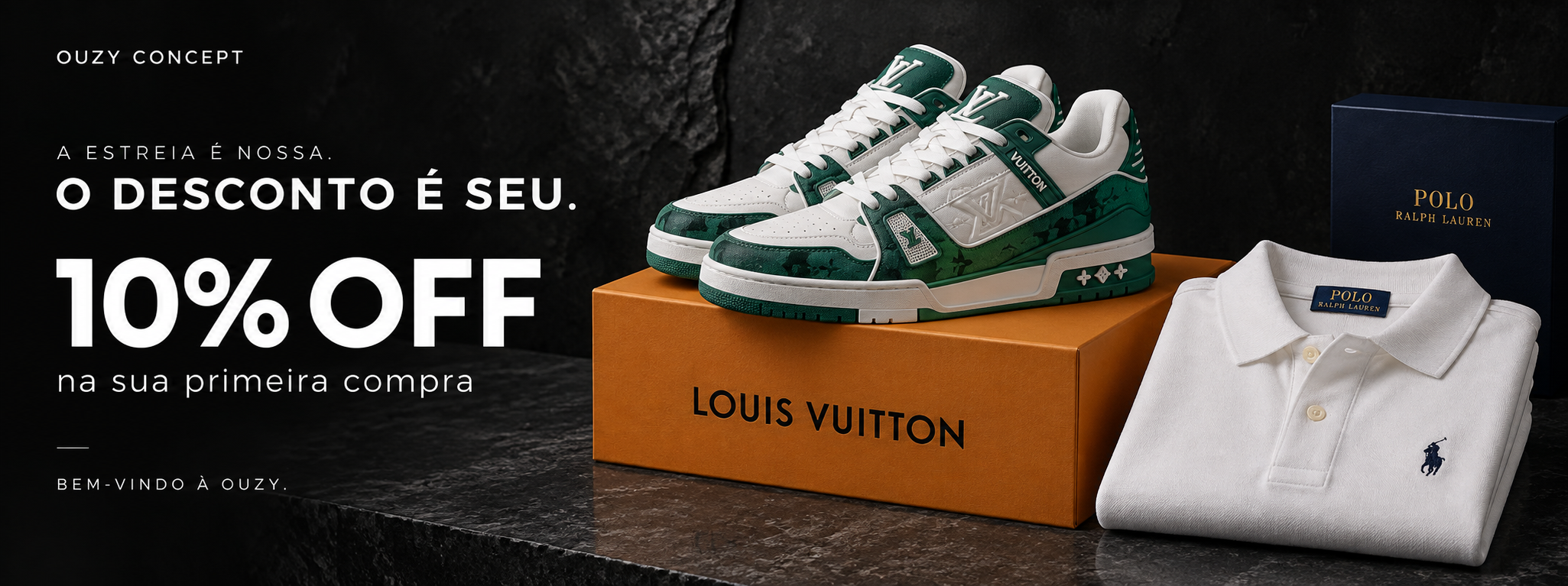 OUZY Concept — a estreia é nossa, o desconto é seu. 10% OFF na primeira compra.